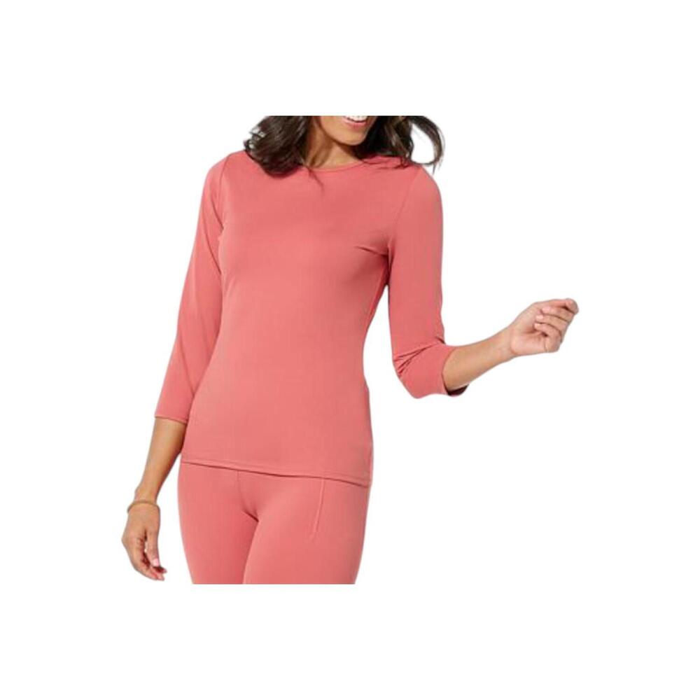 Joy Collection Women's Luxe Performance Crew Neck Top Dusty Rose - Regular